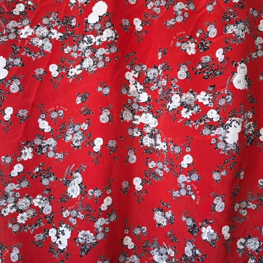 Rag & Bone Garden Floral Zoe Dress Womens Medium Asymmetrical 100% Silk NEW $450 - Picture 5 of 6